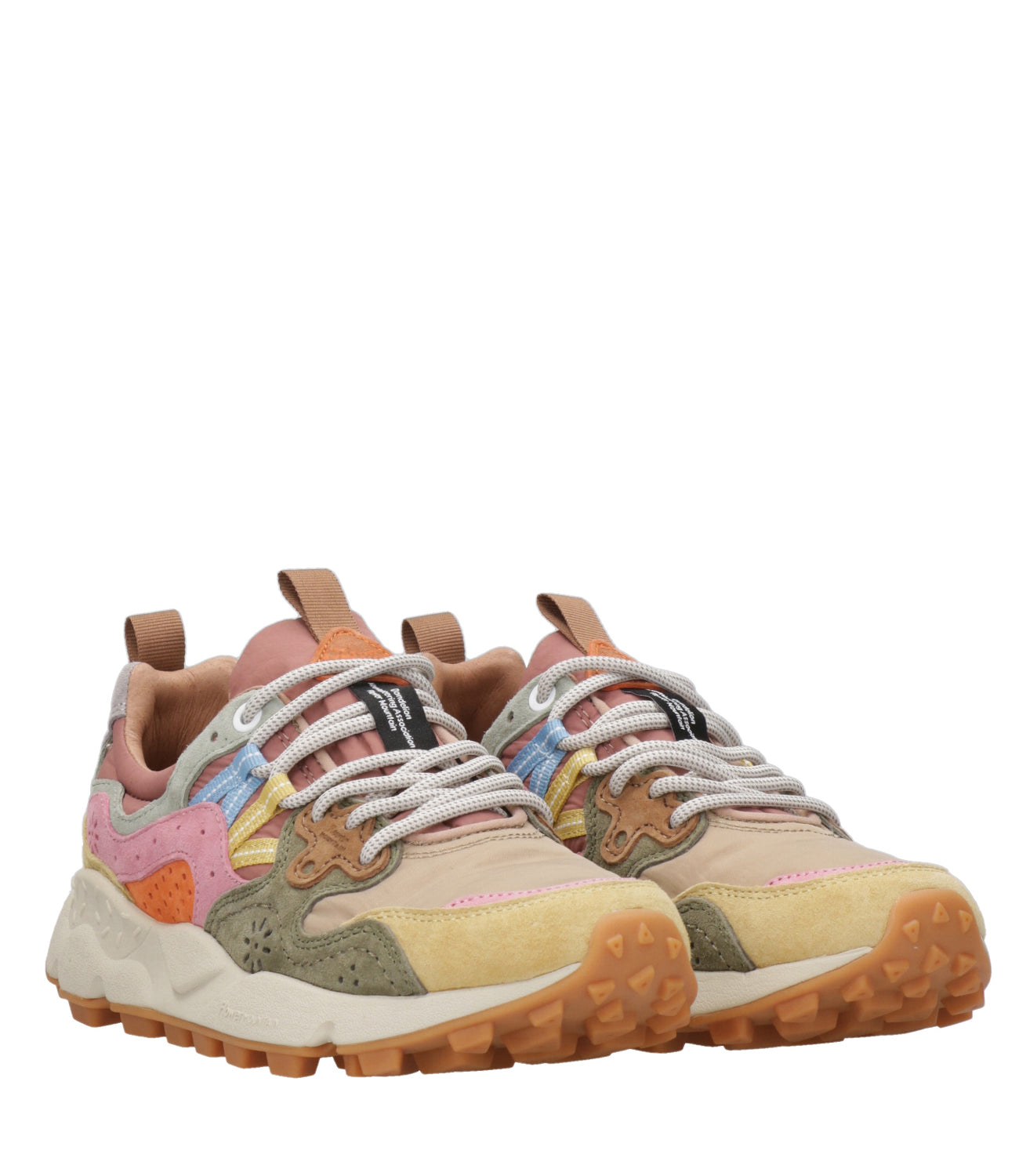 Flower Mountain | Yamano 3 Women's Sneakers Cream Taupe and Military