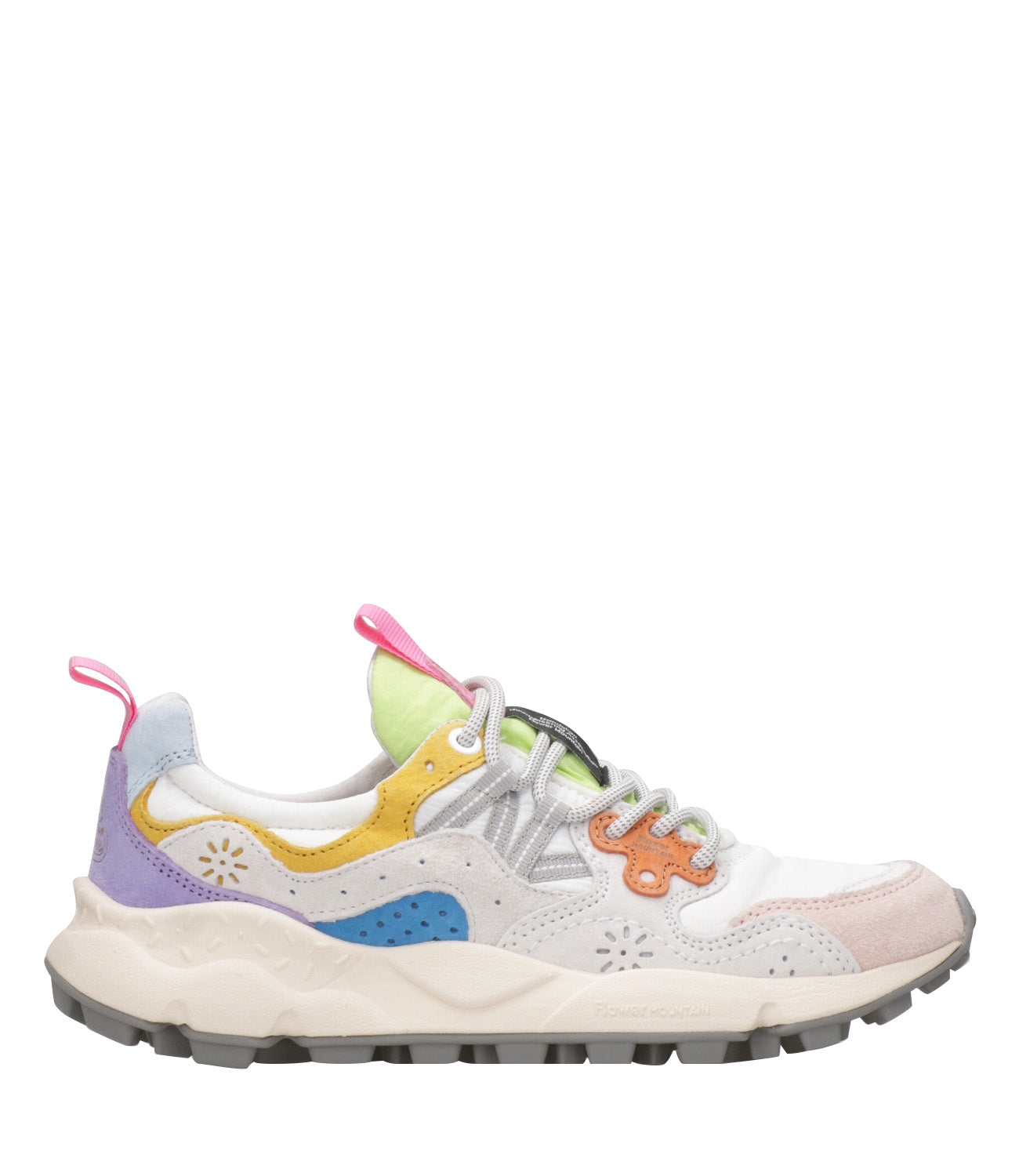 Flower Mountain | Women's Yamano 3 Sneakers White Pink and Green