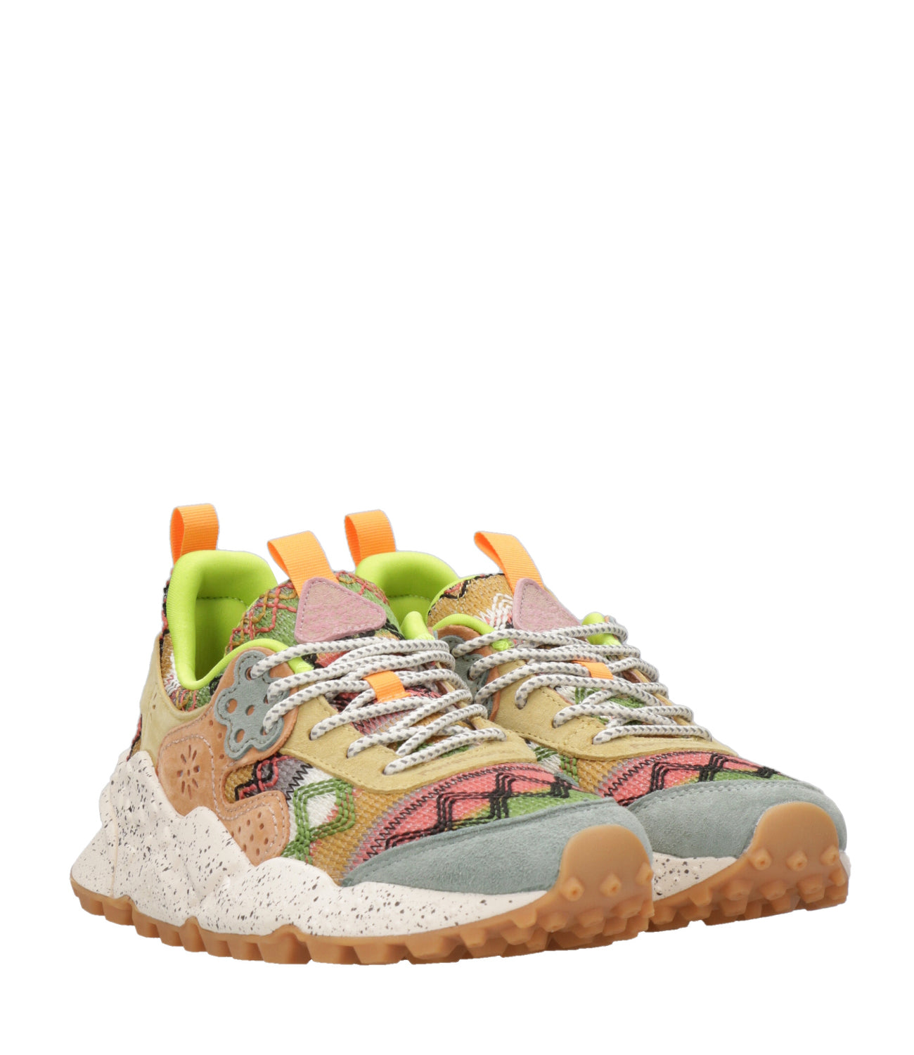 Flower Mountain | Sneakers Kotetsu Multi Fabric Grey Apricot and Cream