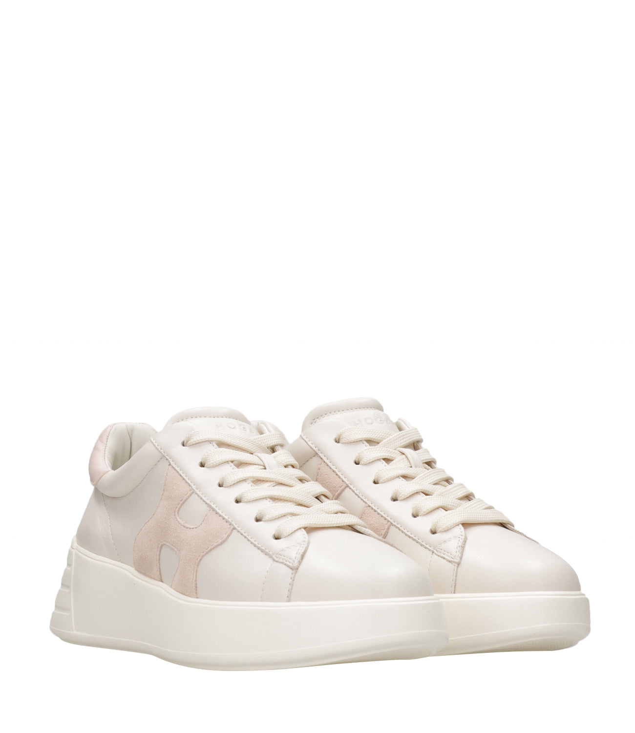 Hogan | Rebel Sneakers H562 Ivory and Pink