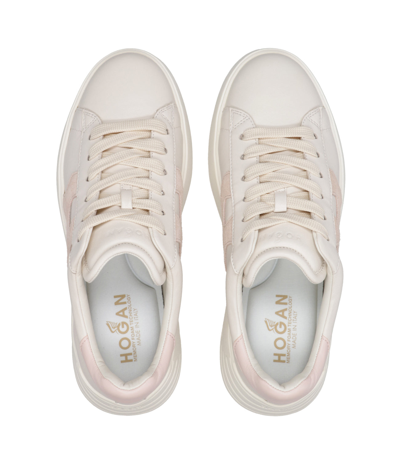 Hogan | Rebel Sneakers H562 Ivory and Pink