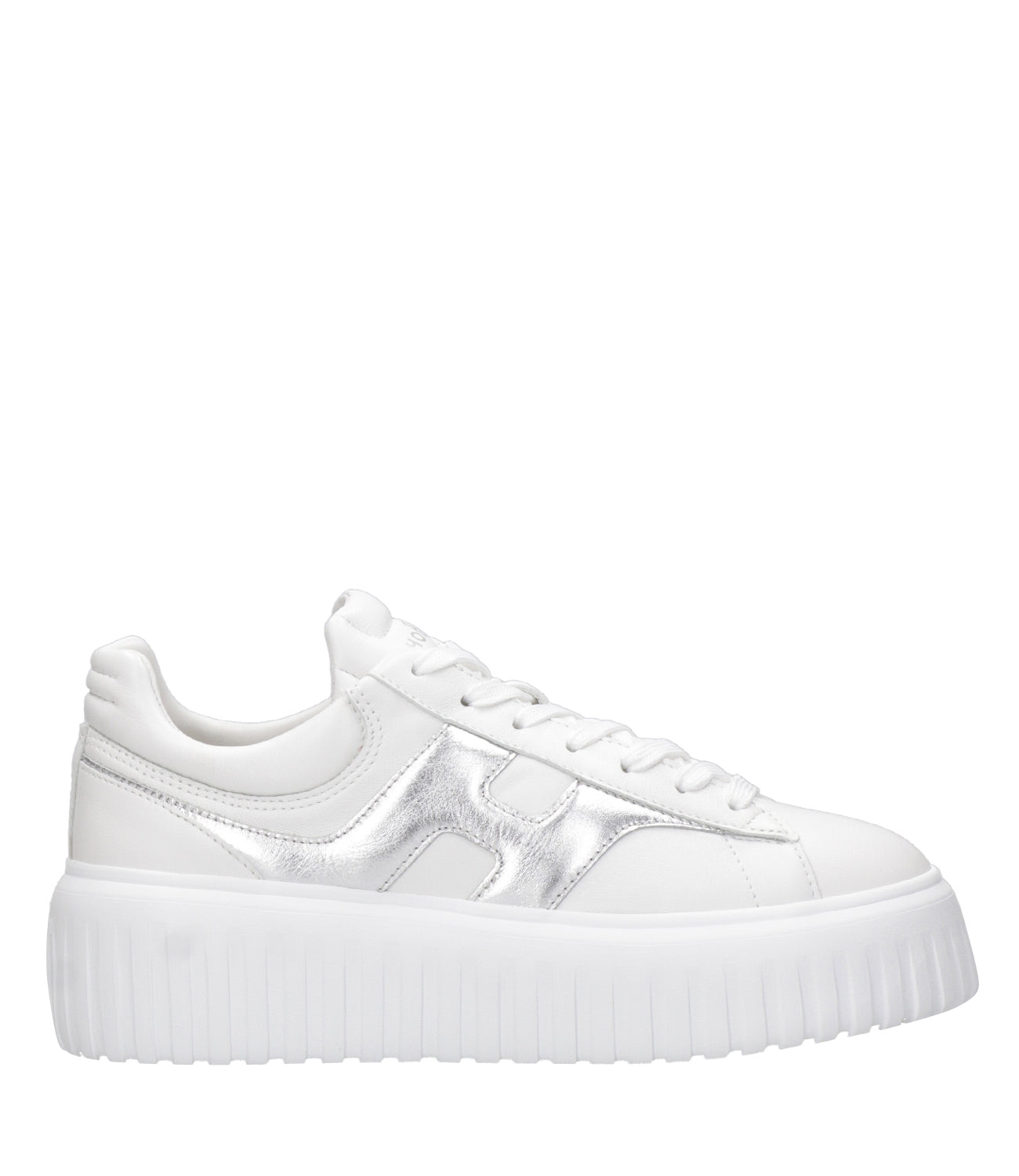 Hogan | Sneakers H-Stripes Bianco e Argento