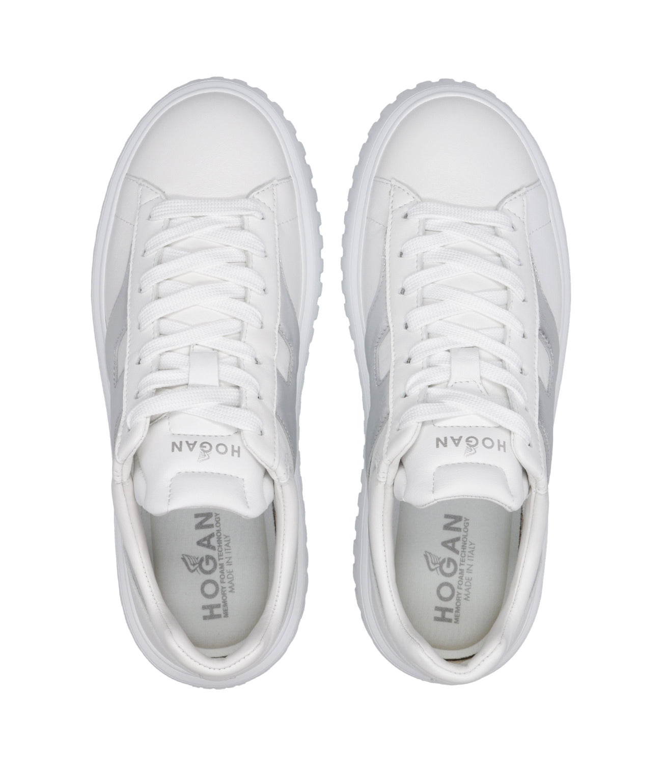 Hogan | Sneakers H-Stripes White and Silver