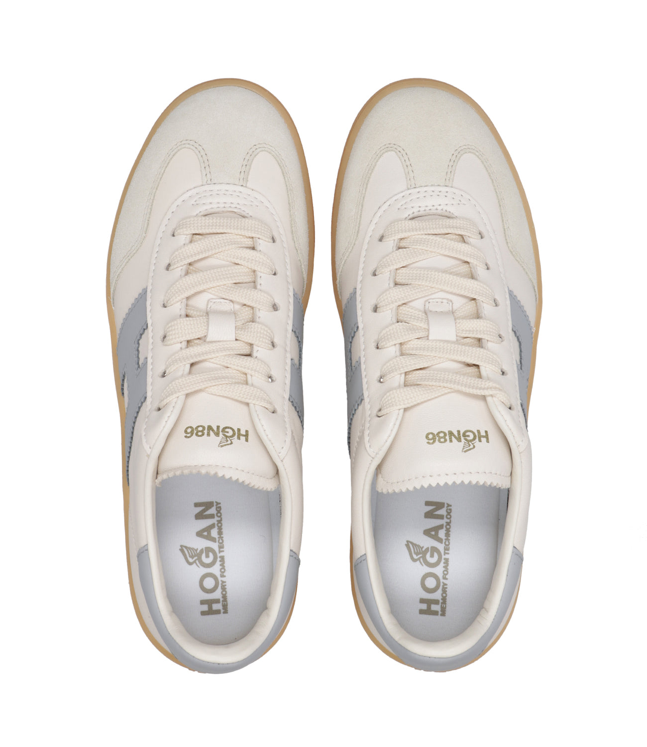 Hogan | Cool Cream and Light Blue Sneakers