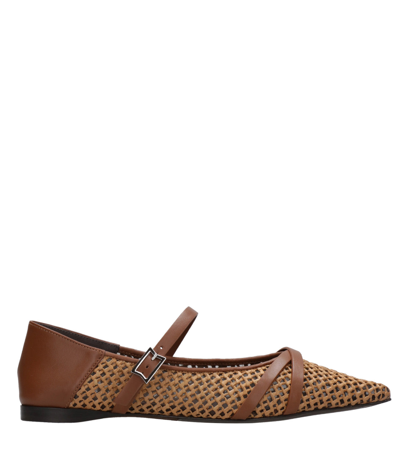 Max Mara | Ballerina Woven Flat Cuoio