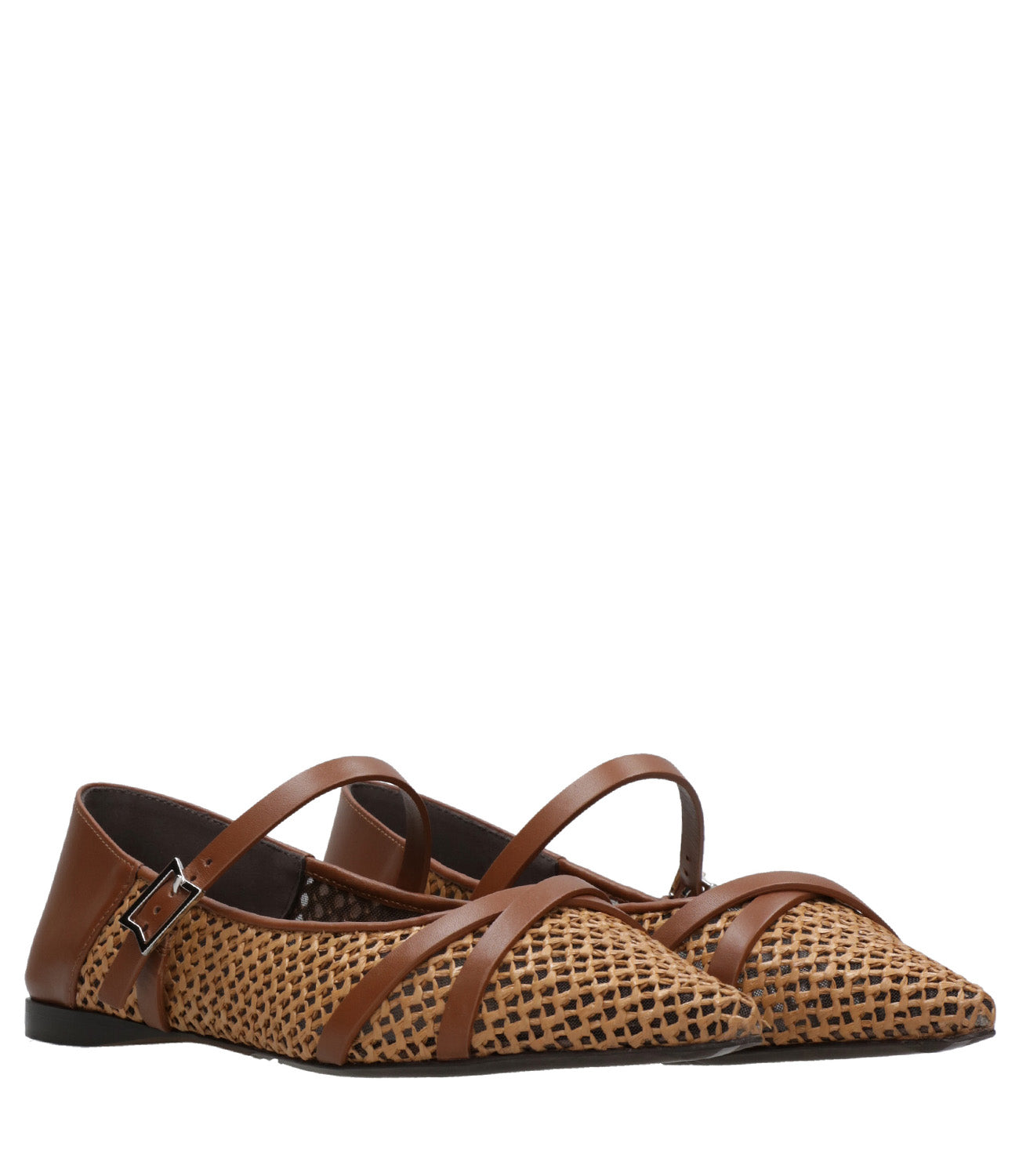 Max Mara | Ballerina Woven Flat Cuoio