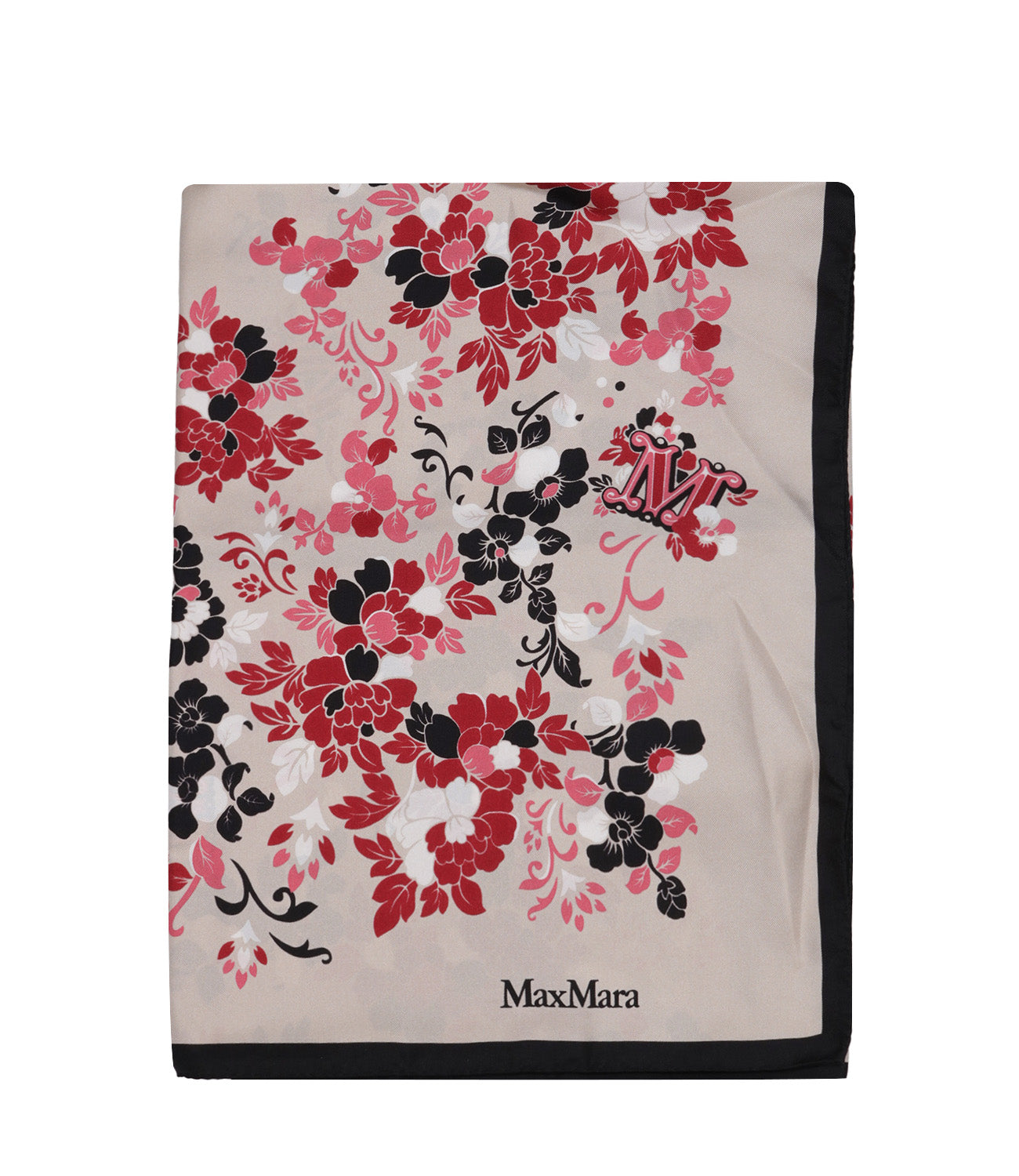 Max Mara | Foulard Sabbia e Rosso scuro