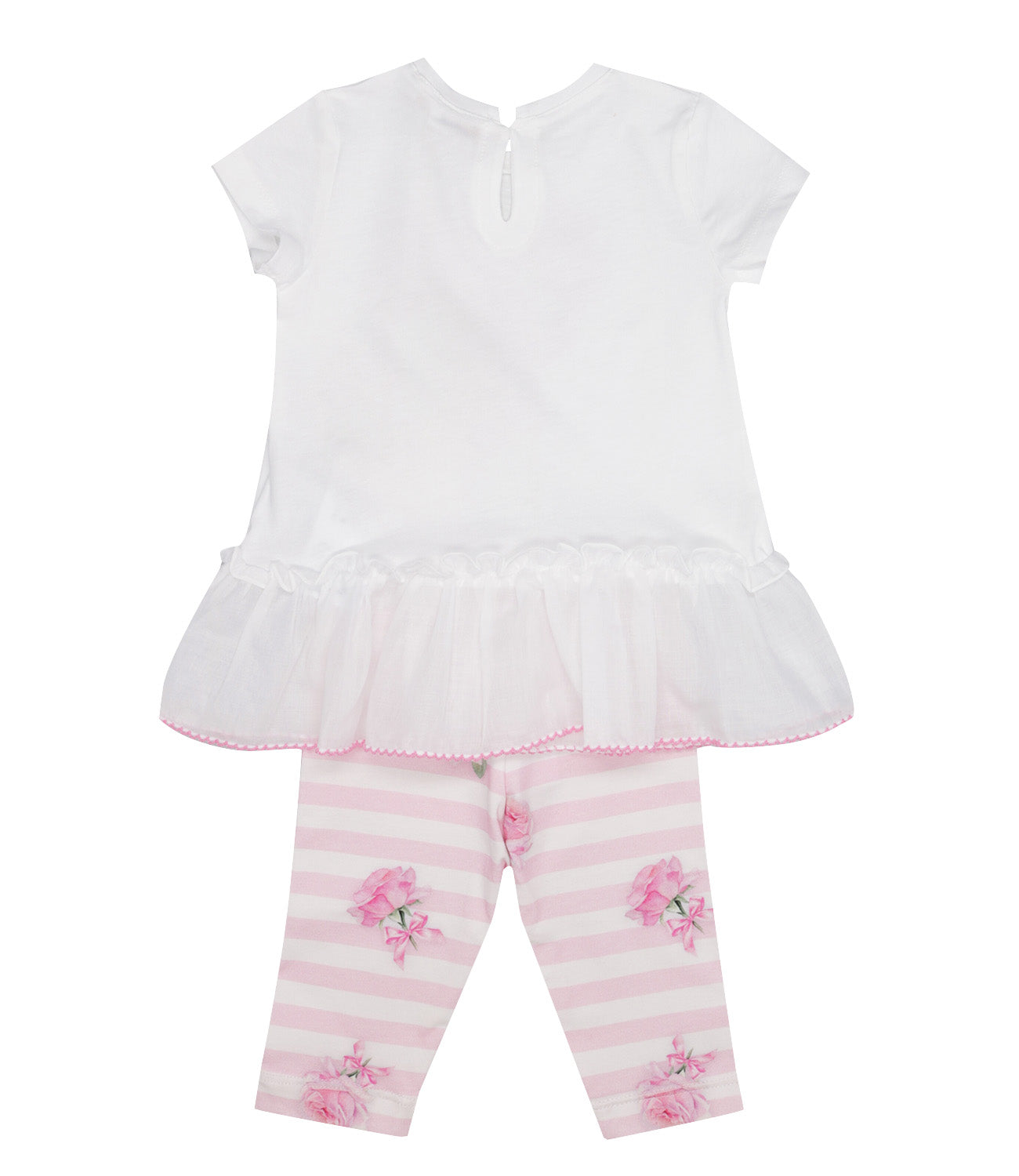 Monnalisa | Set T-Shirt e Leggings Bianco e Rosa