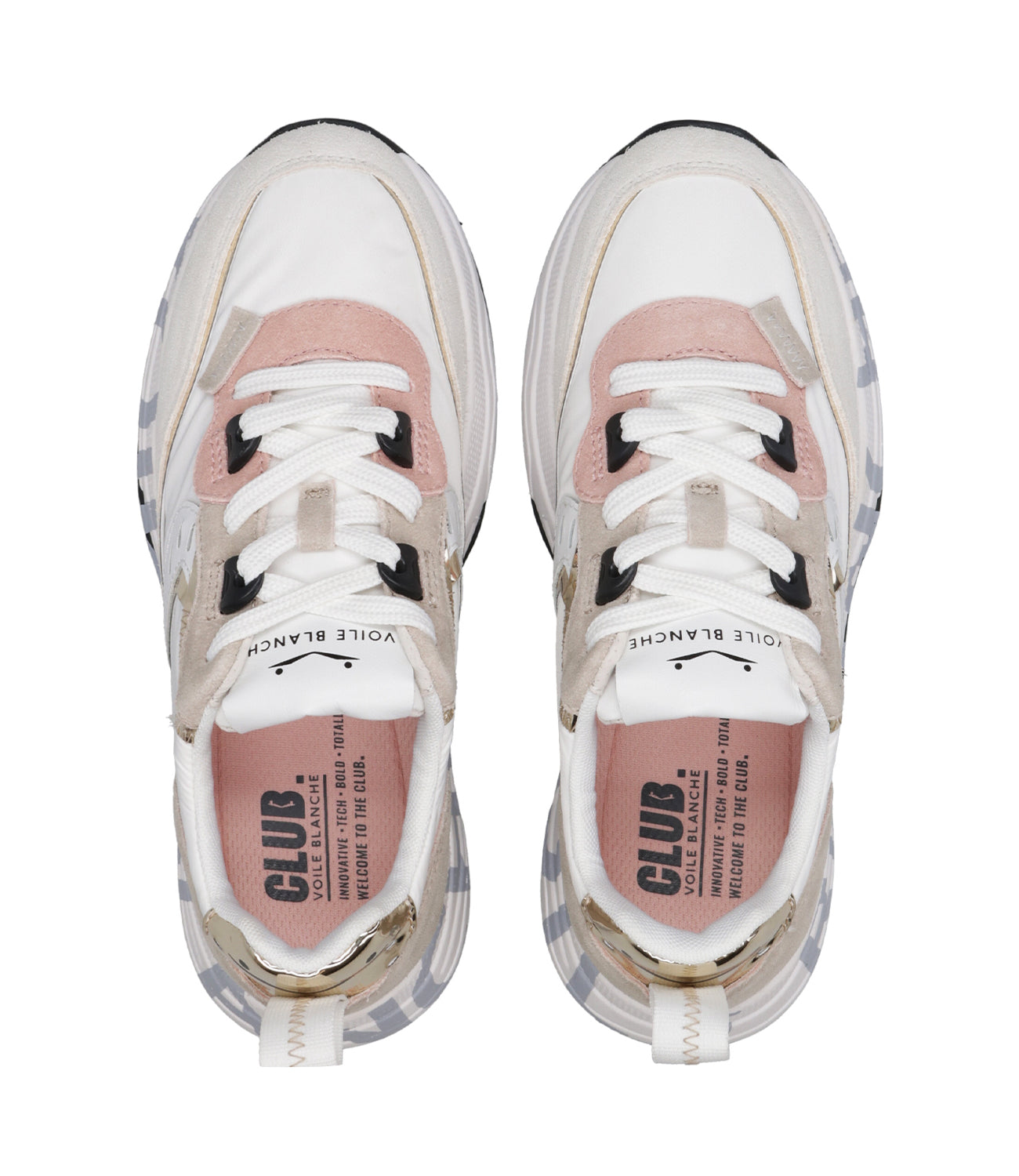 Voile Blanche | Sneakers Club105 Bianco Sabbia e Platino