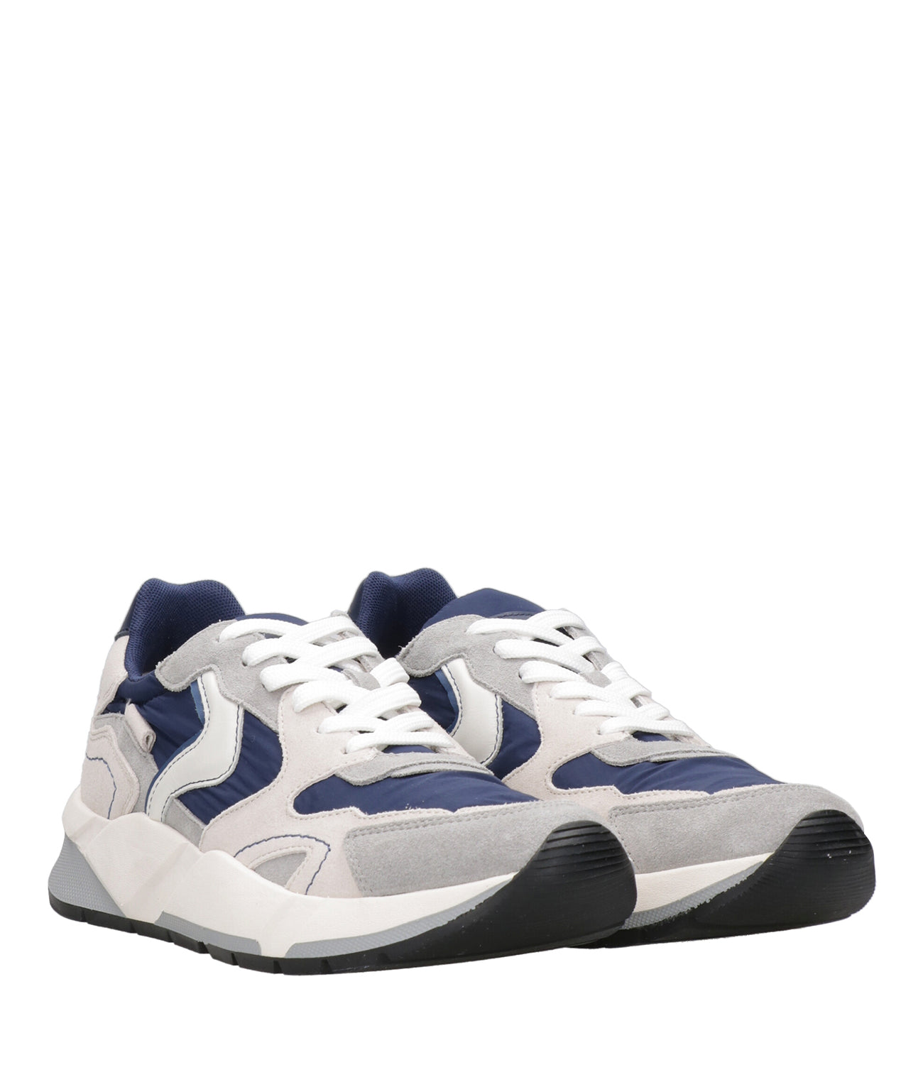 Voile Blanche | Sneakers Club 19 Grigio e Blu Navy