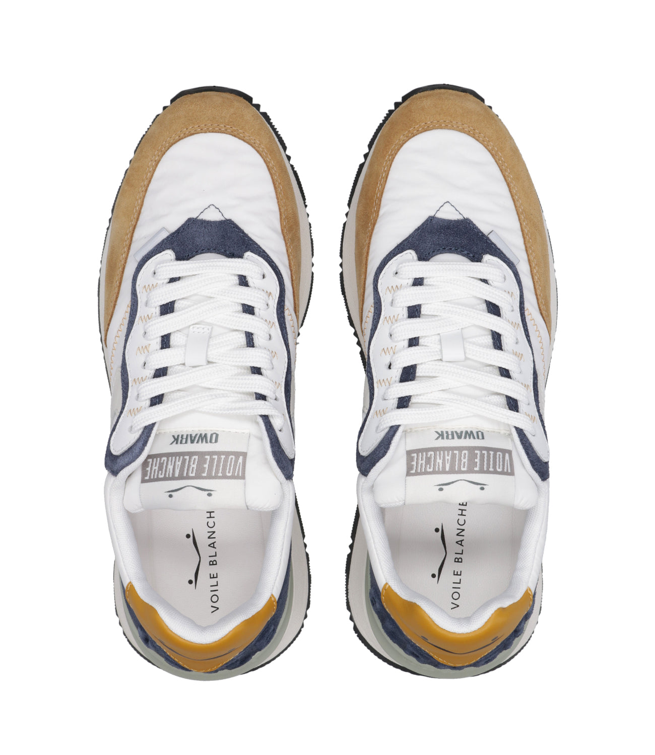 Voile Blanche | Sneakers Qwark Wasy Man Caramel White and Indigo