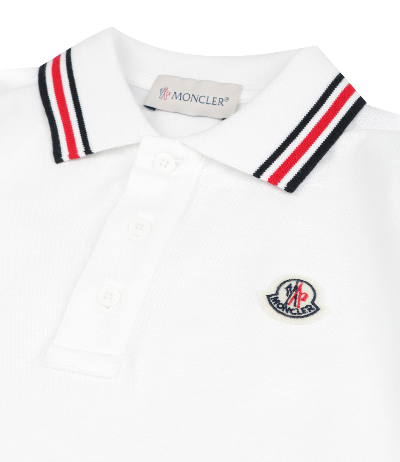 Moncler Junior | Set Polo e Bermuda Bianco e Blu