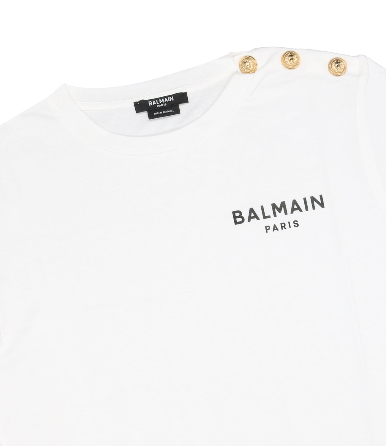 Balmain Kids | White and Gold T-Shirt