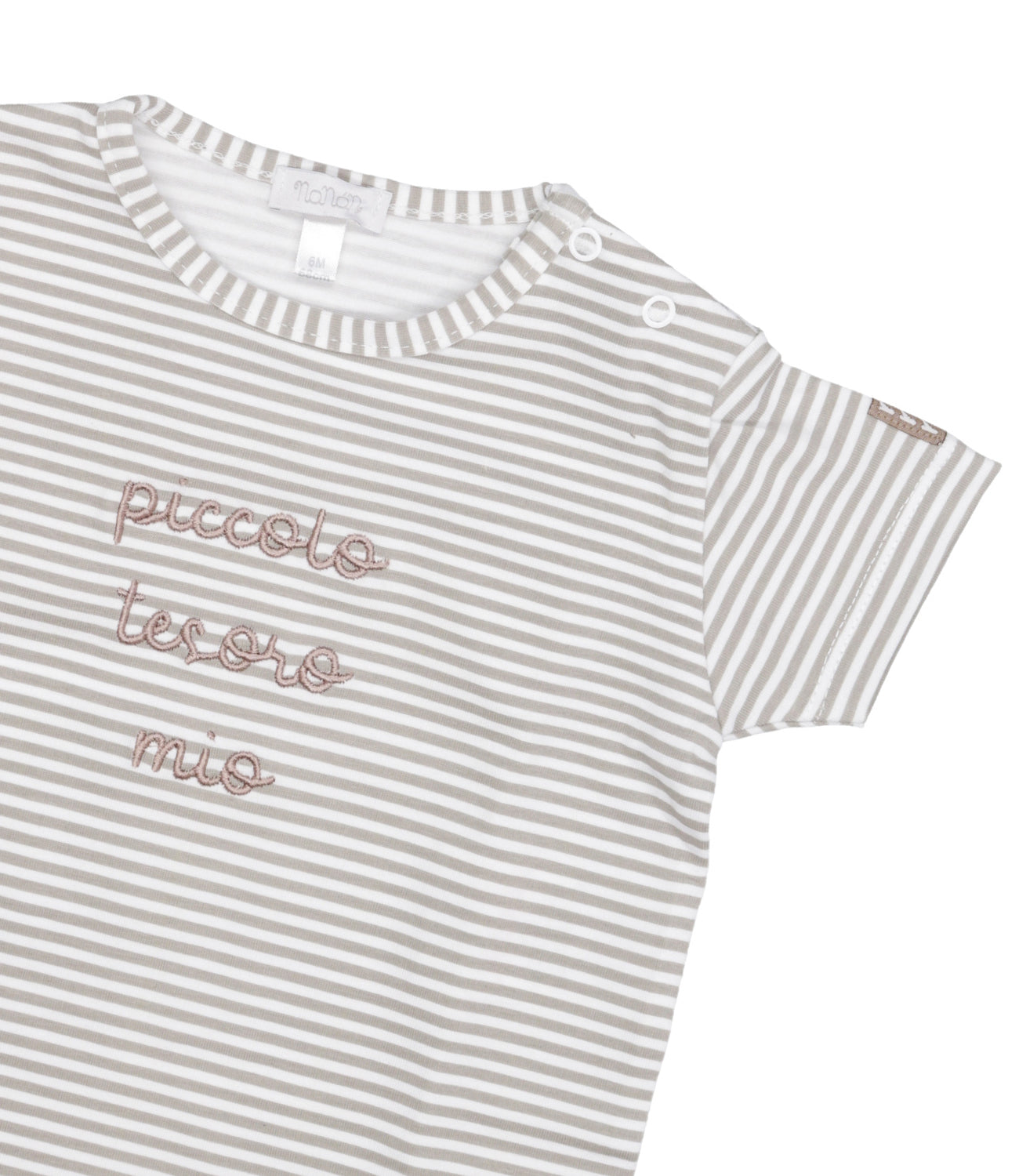 Nanan | Beige and White T-Shirt