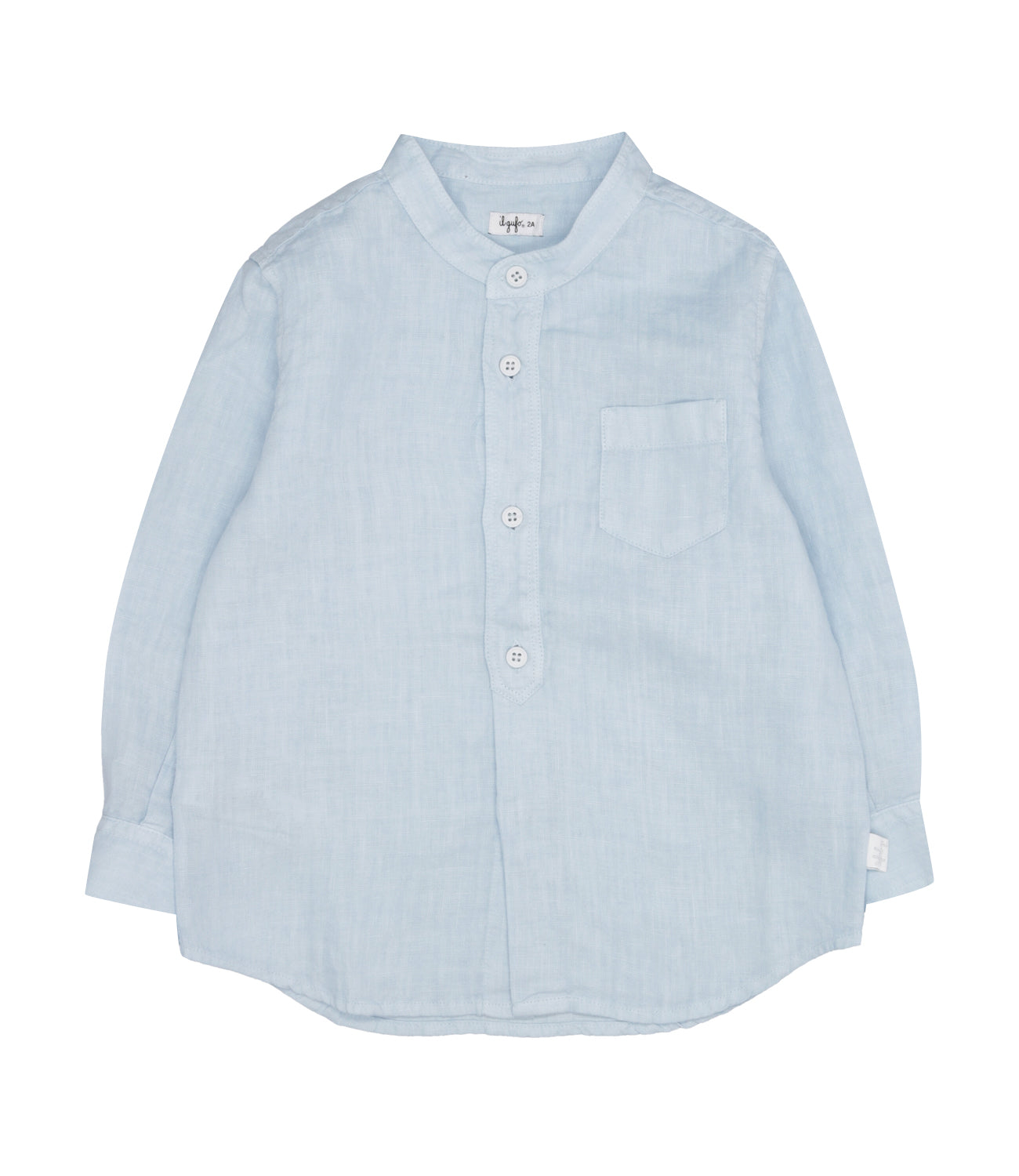 Il Gufo high quality blue linen italian shirt